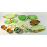 A collection of 1950s Carltonware ceramics, to include leaf dishes, sugar pot & cover, lobster dish,