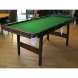 A Jacques Snooker table 81 x 185 x 95 cm together with two sets of snooker balls, 3 cues, and a