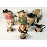 A collection of Royal Doulton character jugs, to include - Aramis, The Sleuth, Lobster Man,