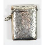 A silver vesta case, Birmingham 1905, 26gm