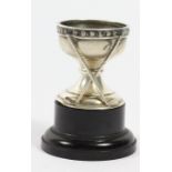 A silver Hole in One trophy cup, by Elkington & Co., Birmingham 1931, applied crossed clubs and