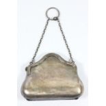 A silver ladies purse, Birmingham 1909, with fitted interior, 99gm