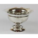 A silver rose bowl, by Deakin & Francis, marks worn, wavy border, diameter 19cm, 283gm