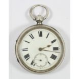 Lees, Nottingham, a silver open face key wind pocket watch, Chester 1897