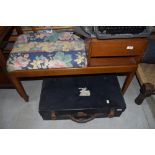 A vintage teak/sapele telephone seat