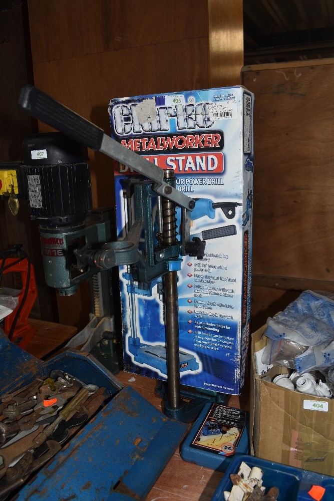 A Clarke workshop drill stand or press