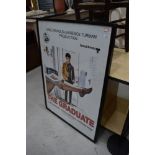 A framed reproduction film poster, The Graduate, approx. 104 x 73cm