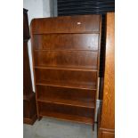 A stained bookshelf, approx. Width 97cm