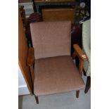 A mid 20th Century stained frame easy chair
