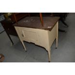 A traditional painted washstand with rouge marble top, approx. 75 x 43cm