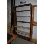 A rustic open shelf unit, approx. W107cm H192cm