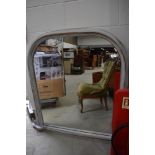A 'shabby chic' overmantel mirror, approx. 115 x 125cm