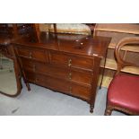 A late 19th/early 20th Century mahogany bedroom chest of two over two drawers, possibly converted