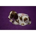 A Royal Crown Derby paperweights Scruffy, with gold stoppers