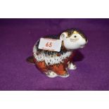 A Royal Crown Derby paperweight Riverbank Beaver with gold stopper and certificate