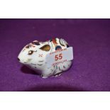 A Royal Crown Derby paperweight Bank Vole with gold stopper