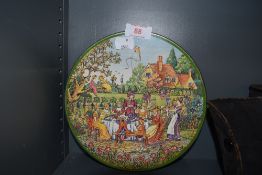 The notorious Huntley and Palmer biscuit tin with erotic imagery having been withdrawn from