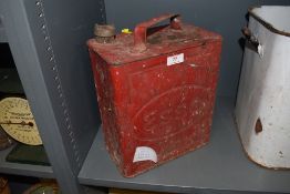 A vintage garage forecourt Esso fuel or petrol can