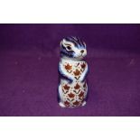 A Royal Crown Derby paperweight Chipmunk with gold stopper