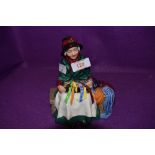 A vintage figural study by Royal Doulton Silks And Ribbons with green back stamp