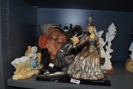 A selection of figures and figurines including Elephant and maidens