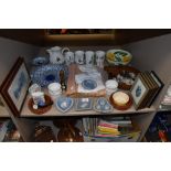 A mixture of collectables amongst which are Wedgwood pin dishes,cups and bowls and an assortment