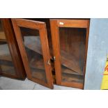 A traditional stained frame bookcase top