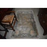 An oriental style silk fireside rug, approx. 156 x 92cm