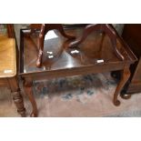 A vintage Queen Anne style tray type table on cabriole legs
