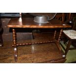 A vintage rustic oak coffee table, approx. 72 x 38cm