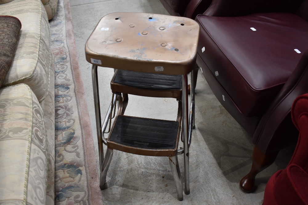 A vintage Prestige metal step stool