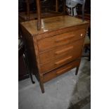 An early to mid 20th Century golden oak four drawer bedroom chest, approx. Dimensions W68cm D42cm