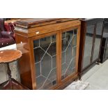 An early 20th Century mahogany glazed display cabinet, width approx. 107cm