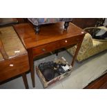 A traditional mahogany side table having frieze drawer