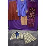 A selection of ladies vintage clothing,mixed styles and eras.