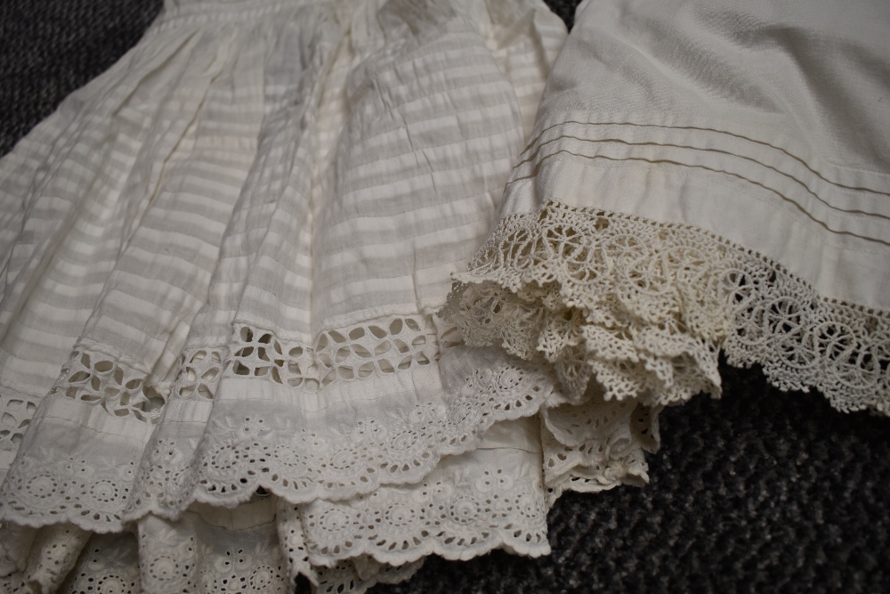 Two early 20th century childrens dresses with beautiful cut work and embroidered techniques used, - Image 2 of 2