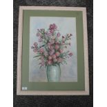 A watercolour, Ethel Pickle, still life, signed, 50 x 36cm, framed and glazed