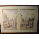 A ltd ed print, after Mario Ottenello, Lancaster townscapes, numbered 326/500, signed , framed and