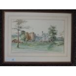 A watercolour, Mario Ottenello, Lancaster Golf Course, signed and attributed verso, framed and