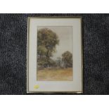 A watercolour, ARP, country landscape, framed and glazed, indistinctly signed, 33 x 20cm, framed and