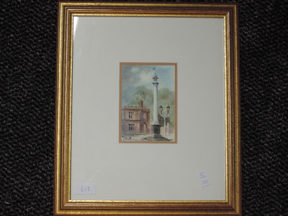 A watercolour, Moanie, Appleby, indistinctly signed, 13 x 9cm, framed and glazed