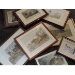 Eight prints, Lancaster interest, inc 19th engravings, after Lockey, Ashton Memorial, 15 x 20cm, and