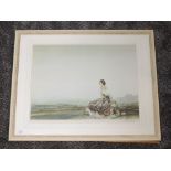 A print after William Russell Flint, Carmelita, signed, 43 x 56cm, framed and glazed