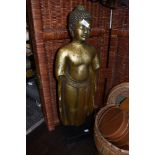 A mounted Indian styled Buddha figure with gold finnish