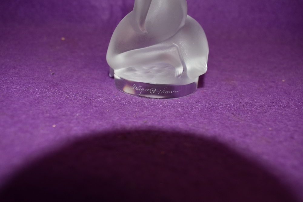A Lalique figurine 'Leda and the swan' etched Lalique R France to foot of base. - Image 2 of 2