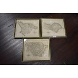 Three vintage maps or Yorkshire interest.