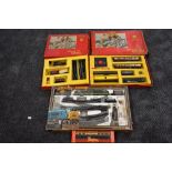 Two Triang 00 gauge part train sets, RS4 comprising 0-6-0 Tank locomotive, thee wagons and track,