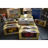A collection of 19 Corgi (Swansea & China) and EFE diecast advertising vehicles including On The