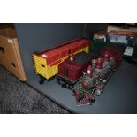 A Bachmann G scale 4-6-0 Loco & Tender SPC 21 with a WC & WRR Wagon