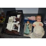 A 1960's Palitoy Tressy Doll, a selection of Sindy clothing, a Chiltern Doll and a selection of